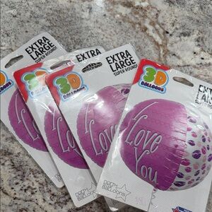 Extra Large Love You Balloons - Purple